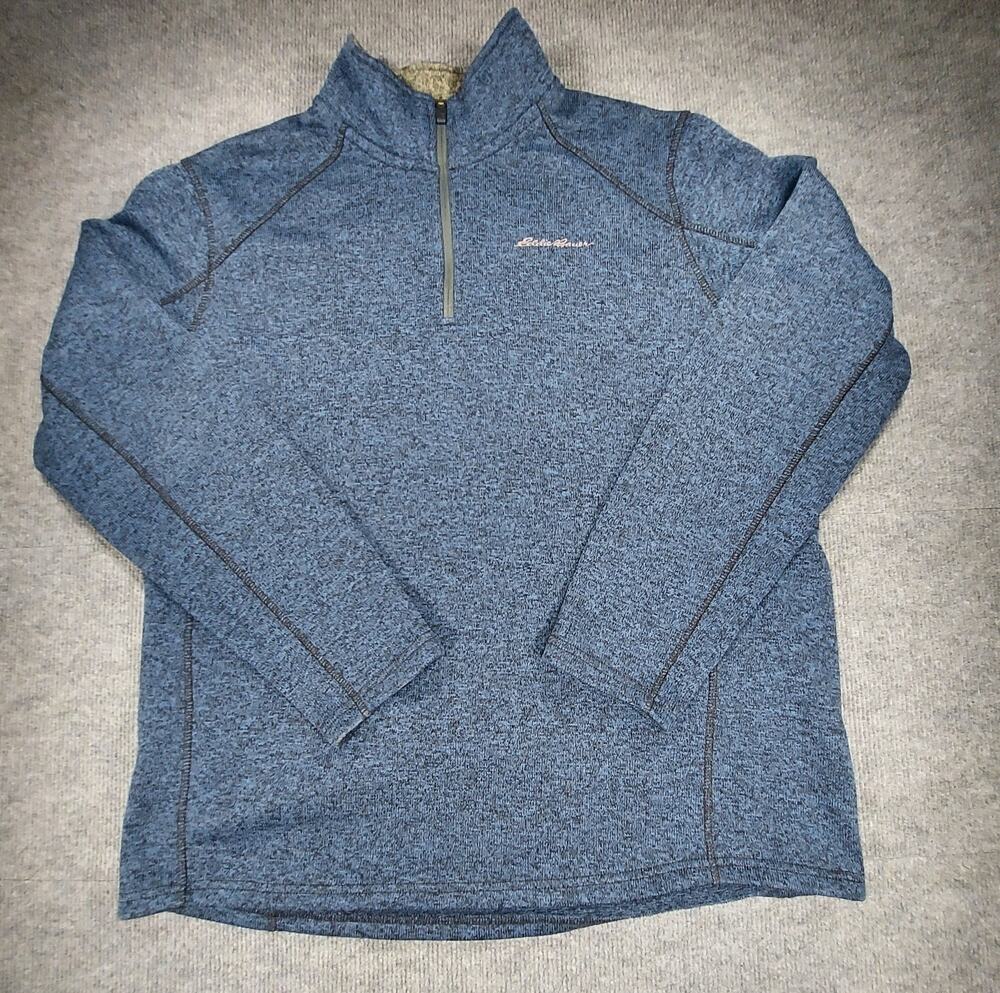 Men's 2XL Radiator Sweater Fleece 1/4 Zip Pullover Blue Heather 2X Mock Neck
